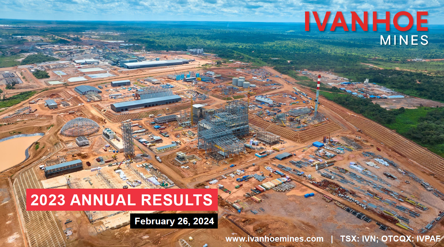 Résultats annuels 2023 d’Ivanhoe Mines, 26 février 2024